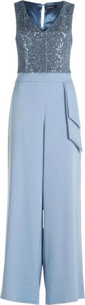 Vera Mont Jumpsuits & Playsuits, Dames, Blauw, XL, Pailletten, Pailletten Elegant Jumpsuit voor feestelijke gelegenheden