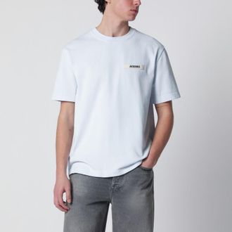Jacquemus Light blue T-shirt with Gros Grain logo