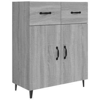 Berkfield Home Sideboard Grey Sonoma 69.5x34x90 cm Engineered Wood