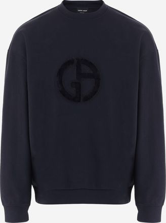 Giorgio Armani sweatshirt van katoenmix met logo