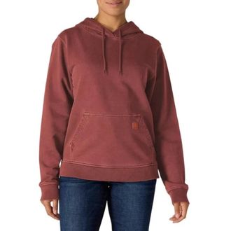 Carhartt Work in Progress Hoodie Womens Spice Red French Terry Long Sleeve Relaxed Fit POSH082
