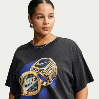 Nike Womens Nike Sportswear Classic Boxy T-Shirt in Black | IM6482-010
