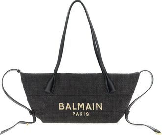 Balmain Shoulder Bags, female, Black, ONE SIZE, Track Tote Bag