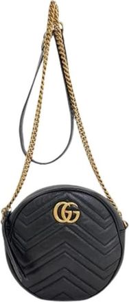 Gucci Pre-owned Cross Body Bags, female, Black, Size: ONE SIZE Pre-owned Vintage Shoulder Bag