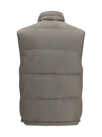Brunello Cucinelli Mens Sleeveless Padded Gilet Army Washed+panama Polyester Blazers E Vests