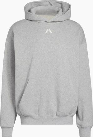 adidas Mens Graphic Hooded Neck Long Sleeve Oversized Sweatshirt - Grey - Size: 38