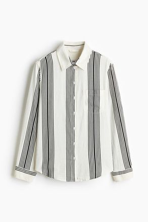 H&M Bluse aus Leinenmix - Schwarz