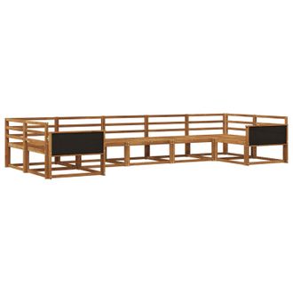 vidaXL Conjunto De Sof&aacute;s De Exterior 7 Pcs Natural Vidaxl
