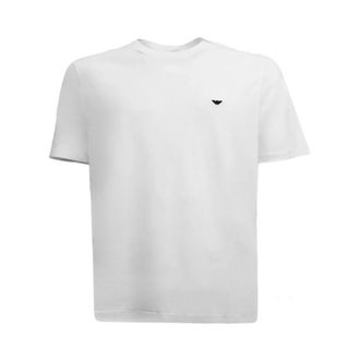 Emporio Armani T-shirt met ronde hals - Heren - T-shirts - Wit - 2XL - Katoen - Tops