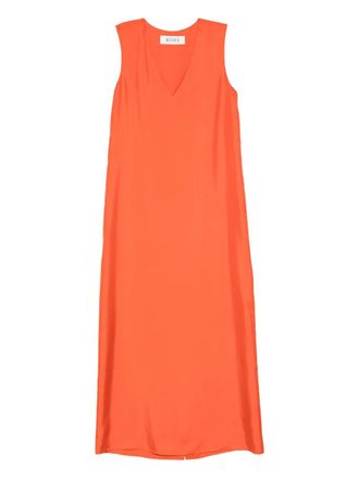 R&oacute;he sleeveless V-neck midi dress - Orange