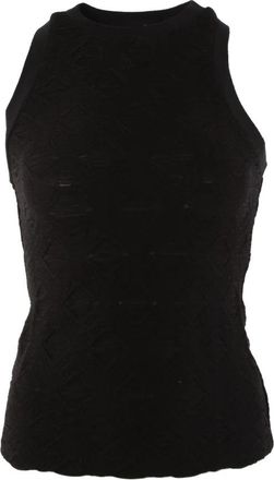 Pinko Mouwloze Top - Dames - Tops zonder mouwen - Zwart - XS - Katoen - Tops