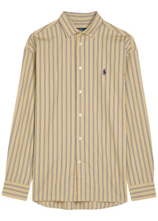 Polo Ralph Lauren Striped Cotton-poplin Shirt - Light Brown - S (UK8-10 / S)