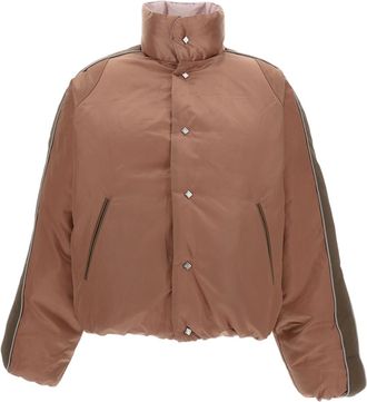 Tanaka Reversible Quilted Bomber Jacket With High Collar And Zippered Pockets