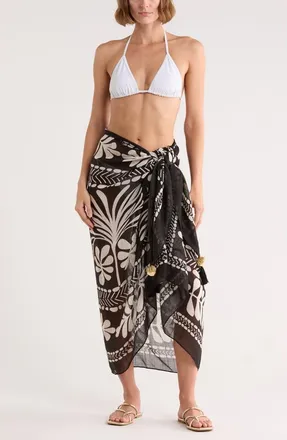 Vince Camuto Oversize Wrap in Black Neutral at Nordstrom Rack