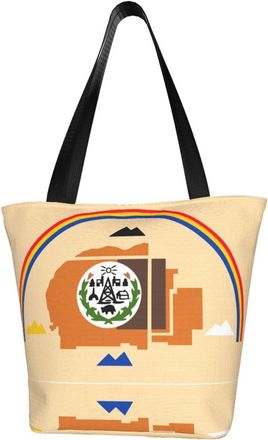 AOOEDM Tote Bag Navajo Nation Flag Shopping Bags Small Reusable Market Bag Beach Tote Bags Travel Totes