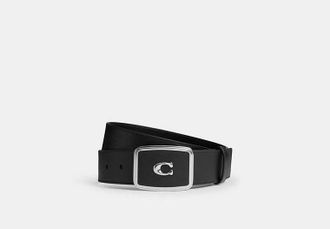 Coach Signature Plaque Buckle Belt, 38mm