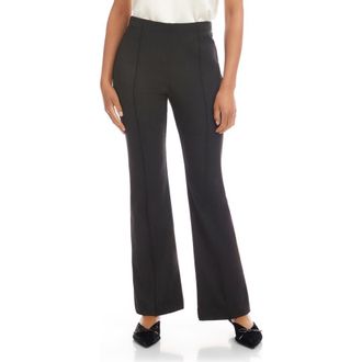 Fifteen Twenty Serena Pintuck Pull-On Slim Flare Pants in Charcoal at Nordstrom, Size X-Small