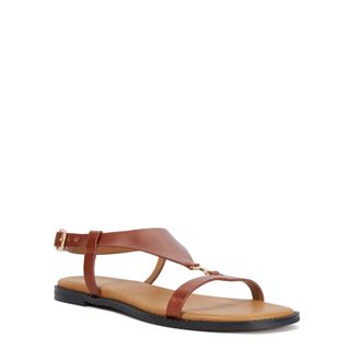 Dune London Ladies LAITH Flat Leather T-Bar Sandals Size UK 4 Casual Sandals