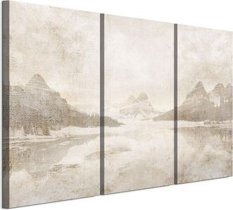 OEM Cuadro Sobre Lienzo Italiano De 90 X 60 Cm, Tr&iacute;ptico - Estilo Boho - Naturaleza Cuadro Sobre Lienzo Italiano De 120 X 80 Cm, Tr&iacute;ptico - Estilo Boho - 
