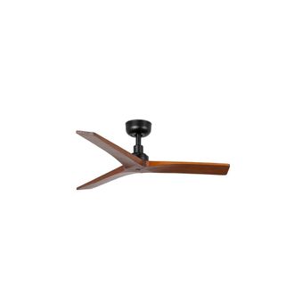 Faro Barcelona Ventilador sin luz madera de pino nogal oscuro 92.5x92.5x24 cm