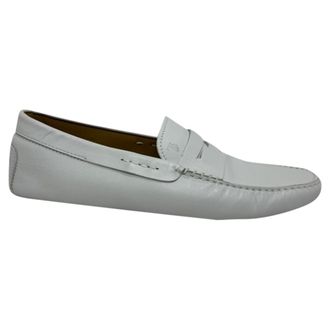 Tod's TodS Pre-owned Mens Gommino Loafers in Light Grey Leather - Size UK 9