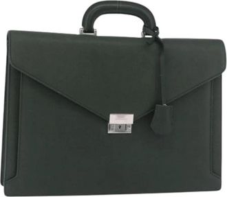 Burberry Pre-owned Business Bag - Dames - Vintage Handtas - Groen - ONE Size - Leer - Vintage