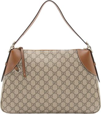 Gucci Gg Supreme Emblem Large Shoulder Bag (Authentic Pre-Loved)