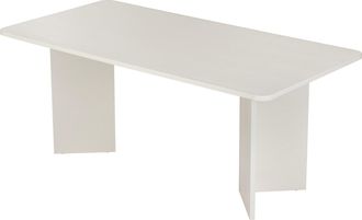 Hanah Home Mesa De Comedor De Madera <> 180 X 90 X 75 Cm - Blanco Natural