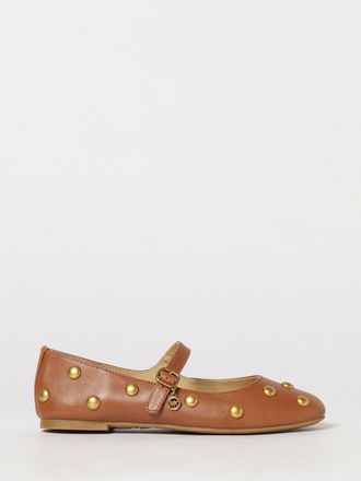 Michael Kors Ballerine Mary Jane Nellie Flex in pelle con borchie e logo MK