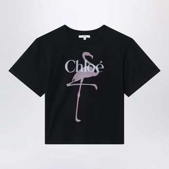 Chlo&eacute; T-shirt nera in cotone