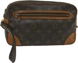 Louis Vuitton Pre-owned Tela clutches - - Pre-owned - Donna - Marrone - ONE SIZE
