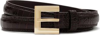 Anine Bing Riem met krokodillen-reli&euml;f - Bruin