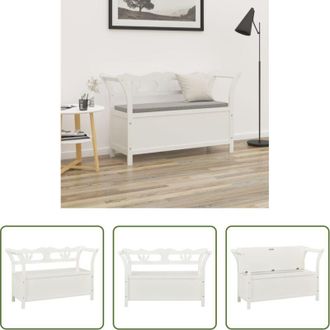 vidaXL Panca in legno - Panca Bianca 107x45x75,5 cm Legno Massello di Abete