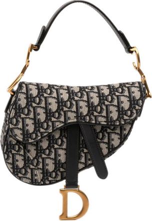 Dior Pre-owned Dior Mini Oblique Canvas Saddle Bag Ladies 05-RU-1119