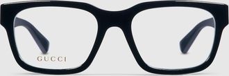 Gucci Rectangular Optical Frame, Black