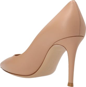 Gianvito Rossi Womens Calfskin Pointed-Toe Pump Beige Leather