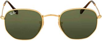 Ray-Ban Ray Ban Hexagonal Flat Lenses Green Classic G-15 Unisex Sunglasses RB3548N 001 48