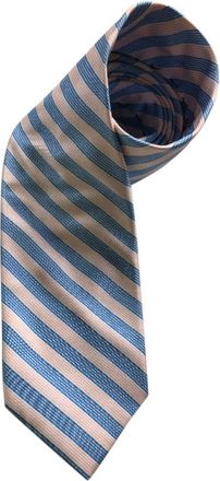 Pal Zileri Blue & Pink Silk Striped Tie