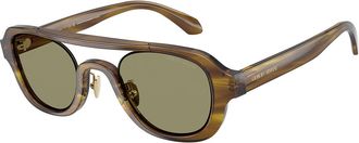 Giorgio Armani AR8247 63302A Mens Sunglasses Brown Size 48