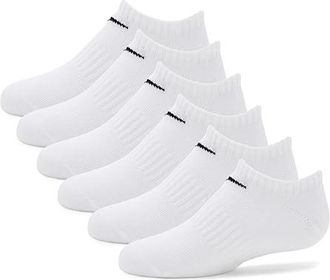 Nike Everyday Lightweight No Show 6-Pair - Band Athletic Shoes White/Black : SM (US 4-6 Big Kid Shoe Size - Womens Shoe 4-6)