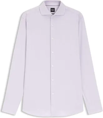 BOSS Slim-fit shirt in a structured cotton blend