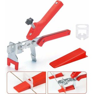 OEM Kit De Herramientas Para Alicatar De 2 Mm, Nivelador De Azulejos Con 1 Alicate, 400 Clips (2 Mm) Y 100 Cu&ntilde;as Reutilizables Para Colocar Azulejos Grues