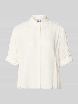 Emily van den Bergh Regular Fit Bluse aus Viskose mit 1/2-Arm in Offwhite, Gr&ouml;&szlig;e 38