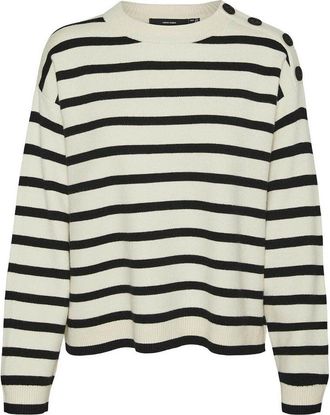 Vero Moda Gestreepte trui, knoopdetails