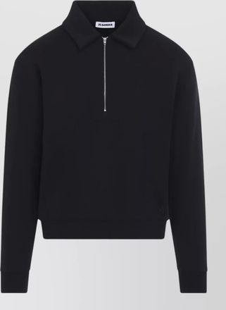 Jil Sander ribbed half-zip sweatshirt