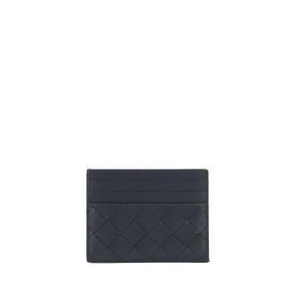 Bottega Veneta Wallets & Cardholders, male, Black, Size: ONE SIZE Woven Leather Card Holder