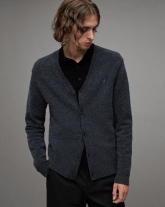 AllSaints Statten Ramskull V-Neck Cardigan