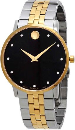 Movado Museum Classic Black Diamond Dial Mens Watch 0607202
