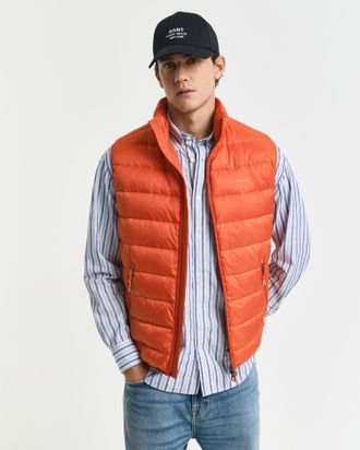 GANT Men Light Down Vest (XXXL) DEEP ORANGE