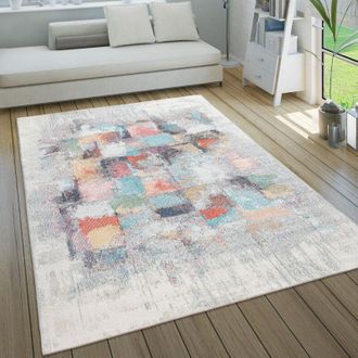 Paco Home Paco Home Alfombra Exterior Interior Terraza Cocina Vintage Pastel Motivos Abstractos 240x330 Cm, Multicolor 4